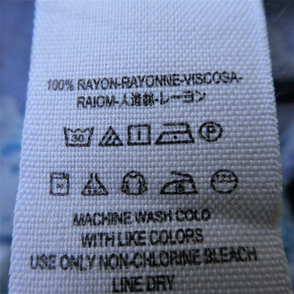 Free People Tunic Top Blue Purple Geo Floral Long Bell Sleeves Ruffle Collar S - Picture 9 of 9